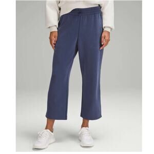 Lululemon Softstreme High Rise Pant Women 12 Crop LW5EGTS Sweatpants True Navy